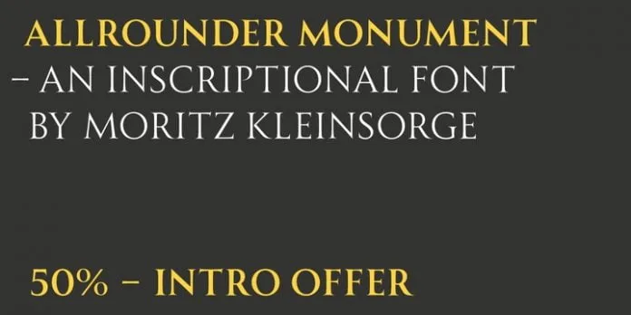 Allrounder Monument Font