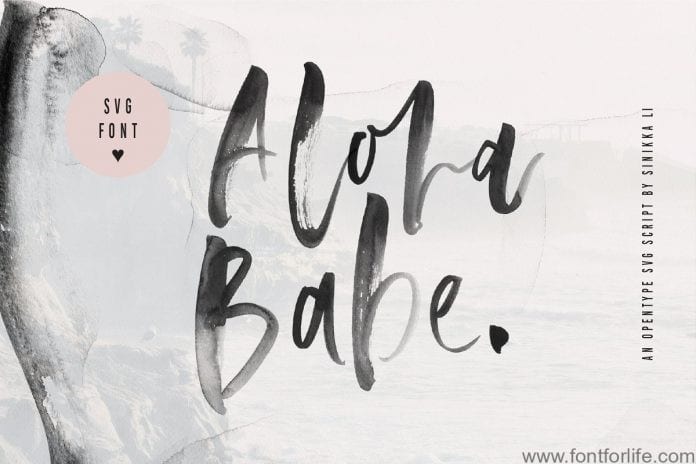 Aloha Babe SVG Font