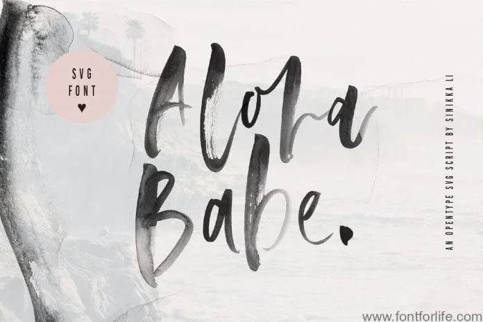Aloha Babe SVG Font