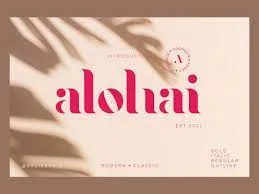 Alohai font