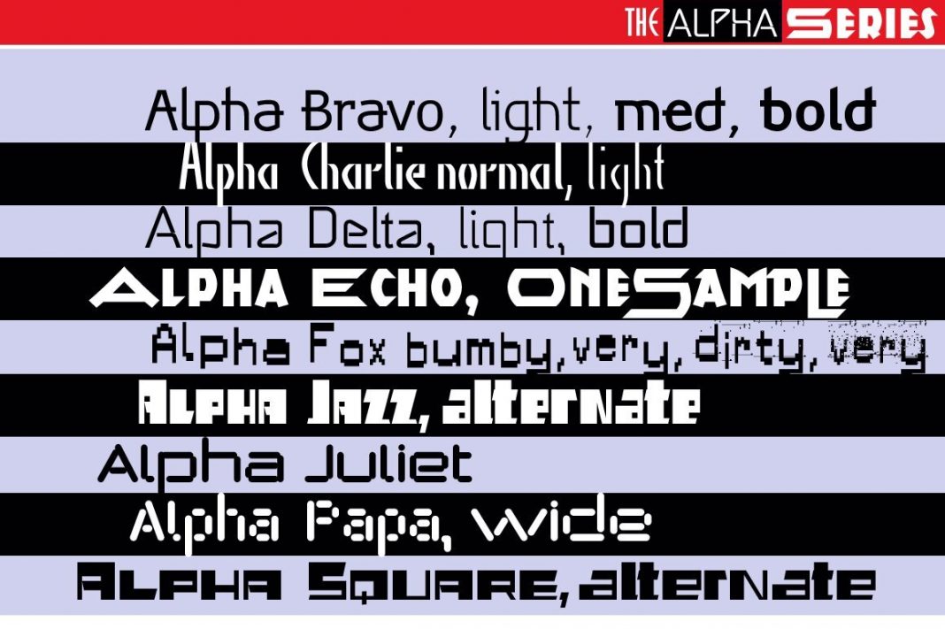 Alpha Series Font Collection