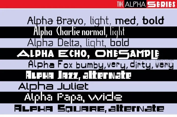 Alpha Series Font Collection