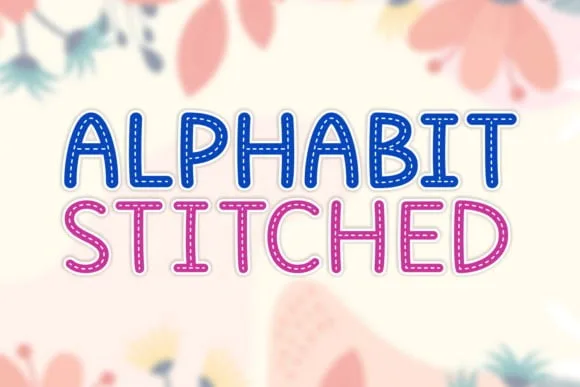 Alphabit Stitched Font