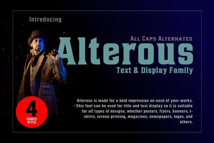 Alterous Text & Display Font