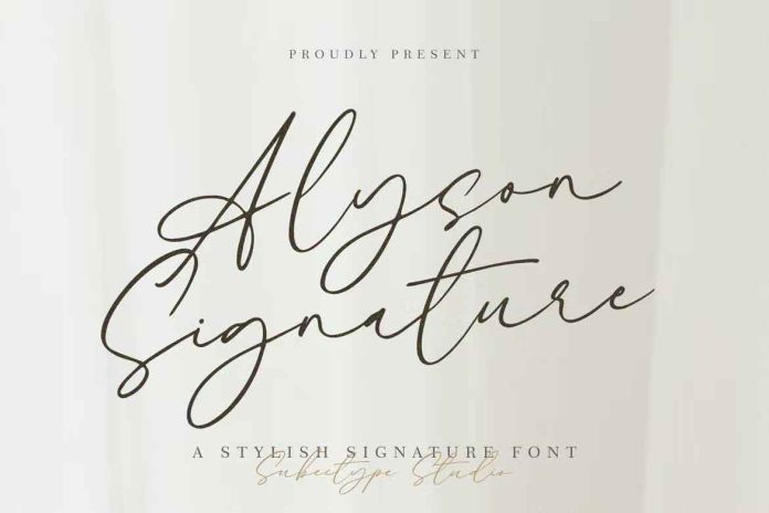 Alyson Signature Font