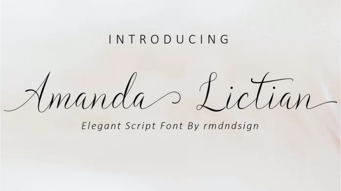 Amanda Lictian Font