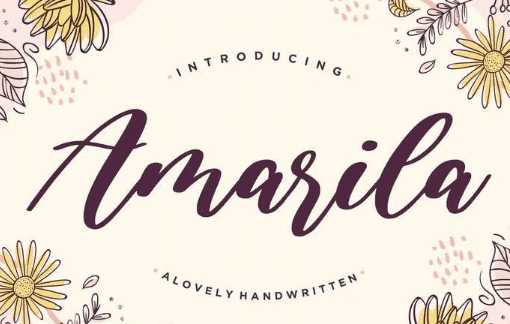 Amarila YH - Modern Script Font
