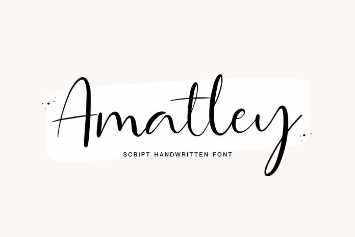 Amatley Handwritten Font