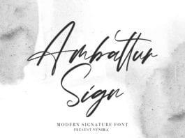 Ambattur Sign Modern Signature Font
