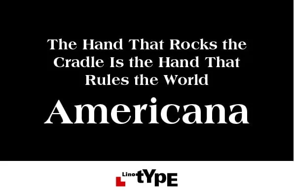 Americana Std Font