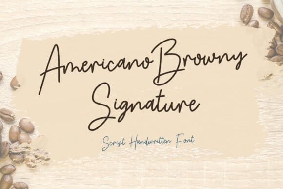 Americano Browny Signature Font
