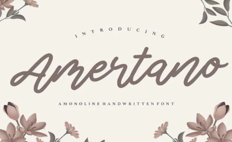 Amertano YH - Monoline Handwritten Font