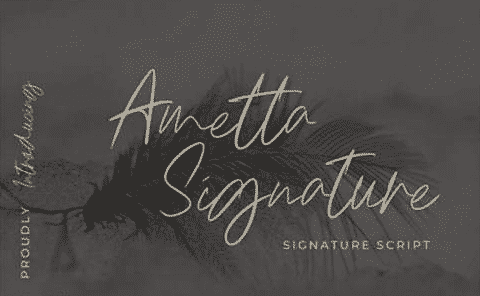 Ametta Signature Script Font