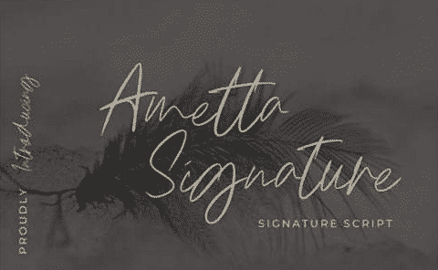Ametta Signature Script Font Ametta Signature Script Font