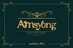 Amkifuny New Brush Serif Display Font Typeface