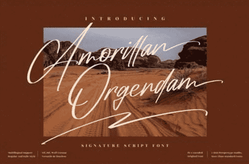 Amorillan Orgendam Font