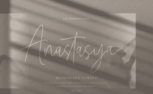 Anastasya - Monoline Script Typeface Font