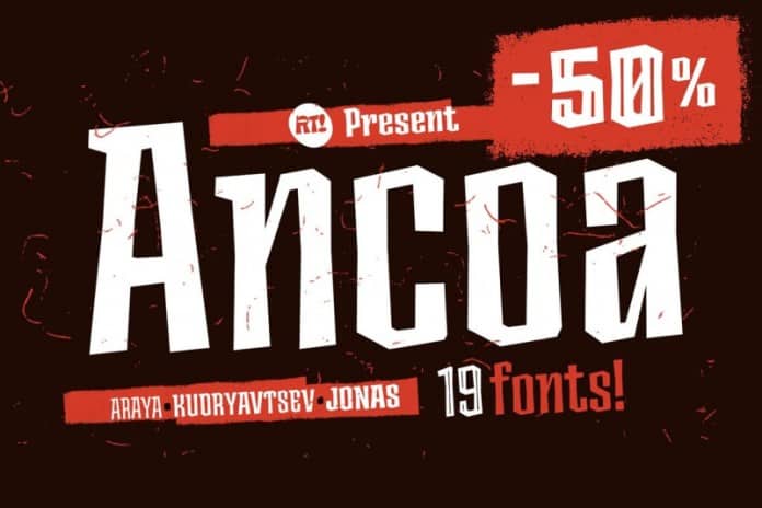 Ancoa Family – 19 Styles Font