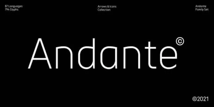 Andante Font Family Andante Font Family