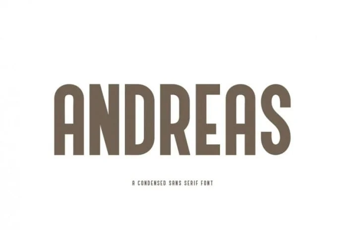 Andreas - A Condensed Sans Serif Font