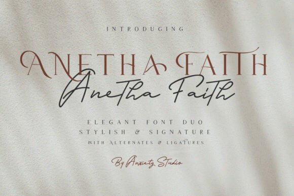 Anetha Faith Signature Font Duo