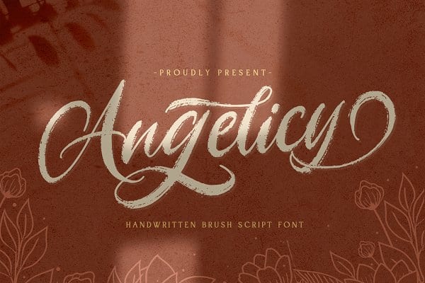 Angelicy - Textured Brush Font
