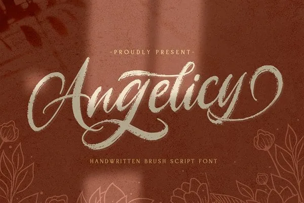 Angelicy - Textured Brush Font