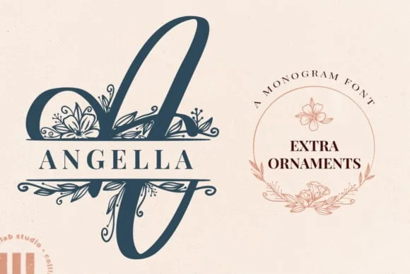 Angella Monogram Font