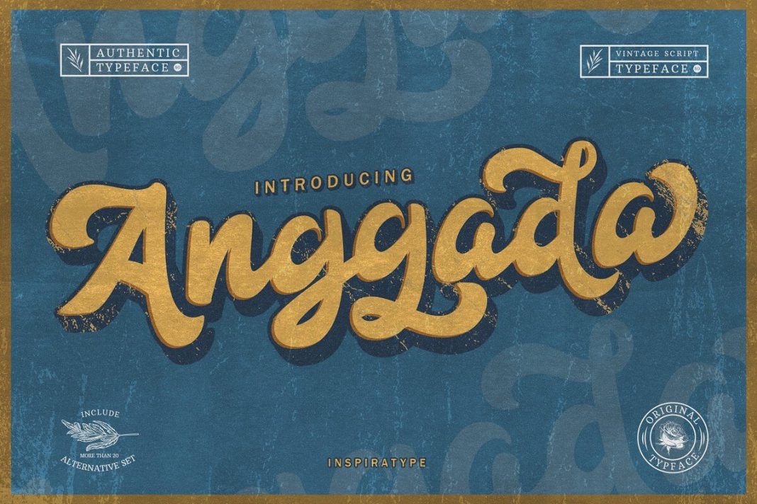 Anggada - Vintage Script Font