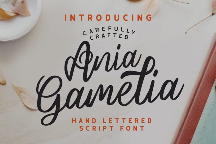 Ania Gamelia - Handlettering Script Font