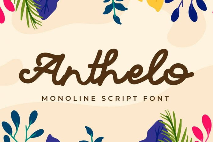 Anthelo - Monoline Script