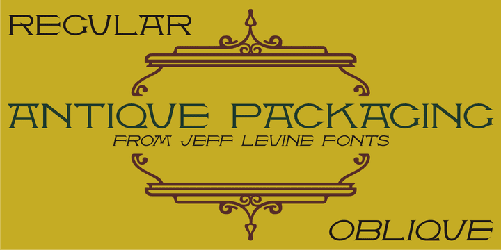 Antique Packaging Jnl Font Family