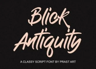 Antiquity Blick Font