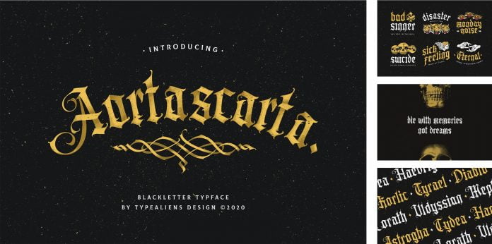 Aortascarta - Old Blackletter Style Font