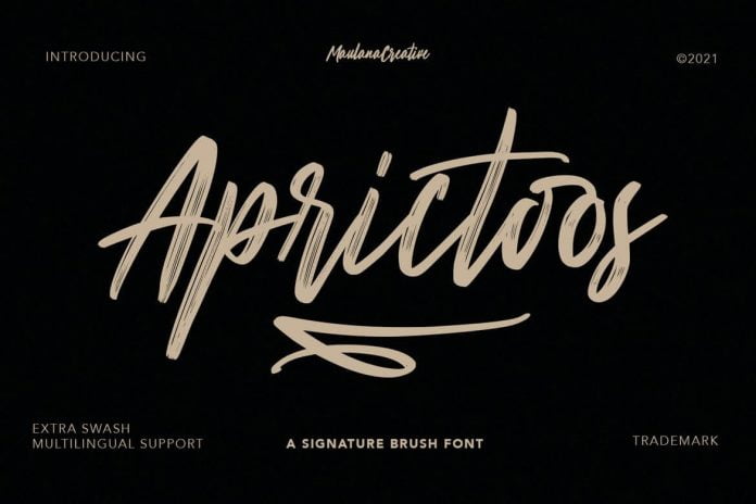 Aprictoos Signature Brush Font