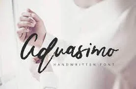Aquasimo - Handwritten font
