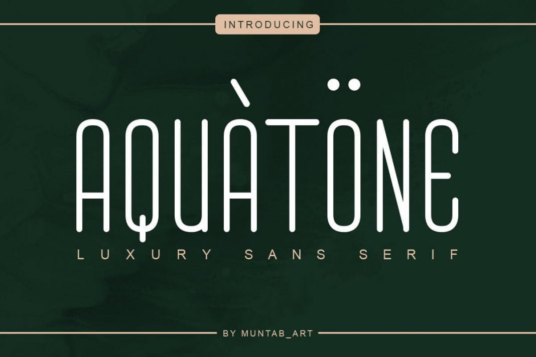 Aquatone Luxury Sans font