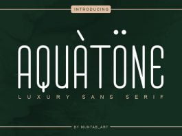 Aquatone Luxury Sans font