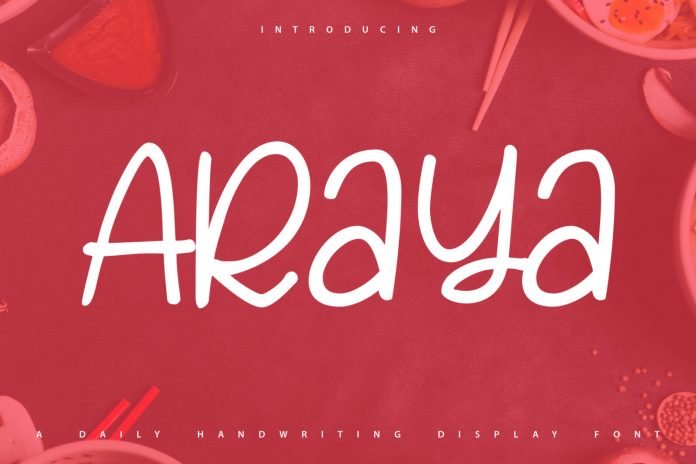 Araya Daily Handwriting Display Font