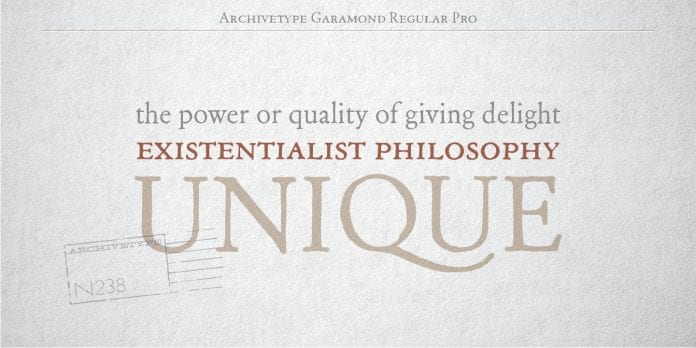 Archive Garamond Font Families