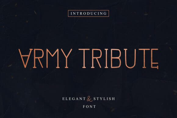 Army Tribute Font