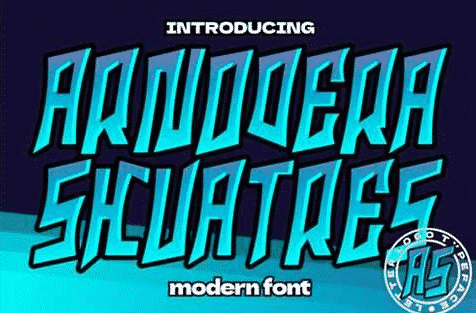Arnodera Skuatres Font Arnodera Skuatres Font