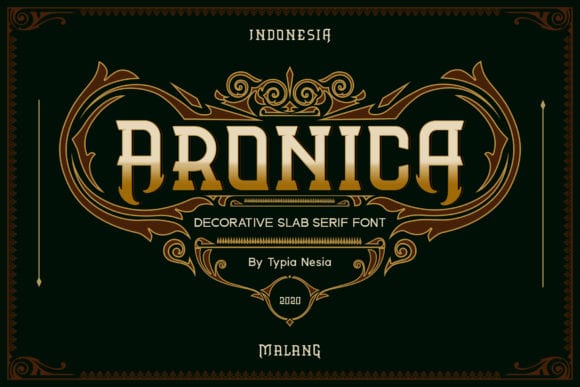 Aronica Decorative Slab Font