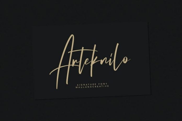 Arteknilo Signature Script Font
