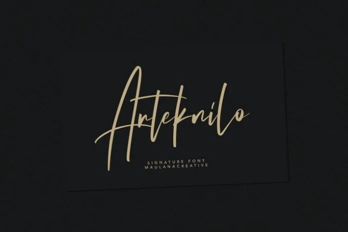 Arteknilo Signature Script Font