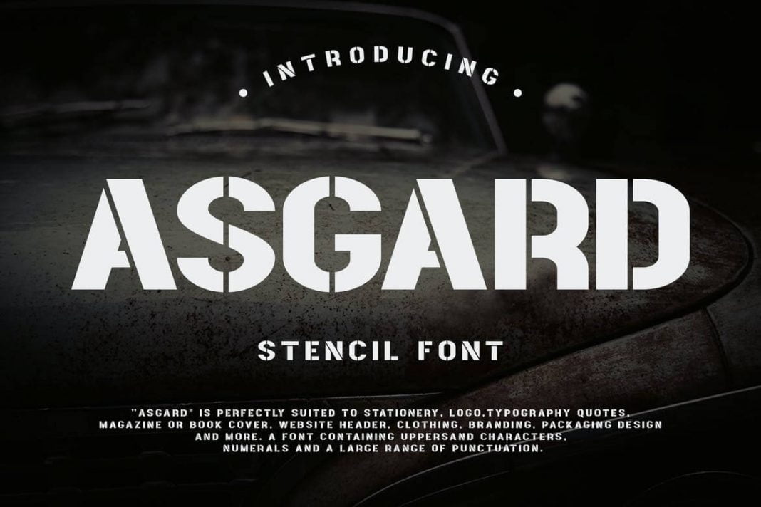 Asgard - Urban Stencil Font