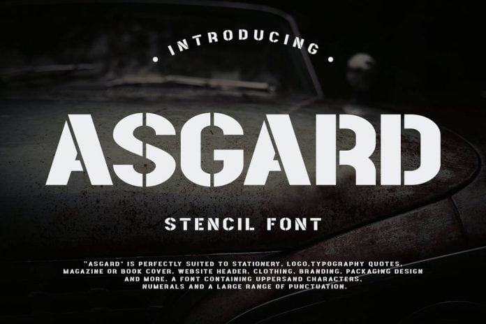 Asgard - Urban Stencil Font