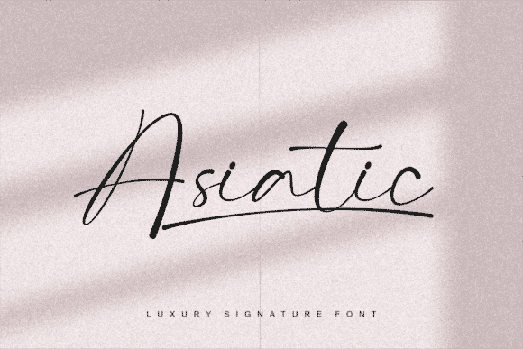 Asiatic Signature Script Font