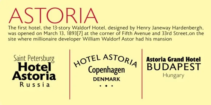 Astoria Family Font
