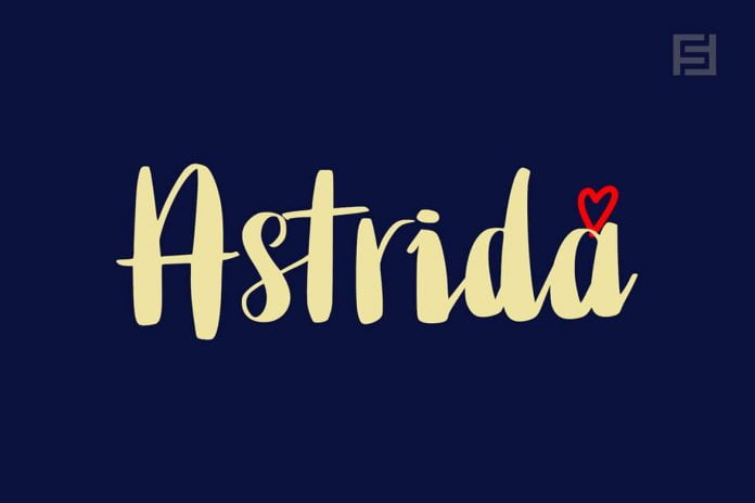 Astrida - Unique Handwritten Brush Font